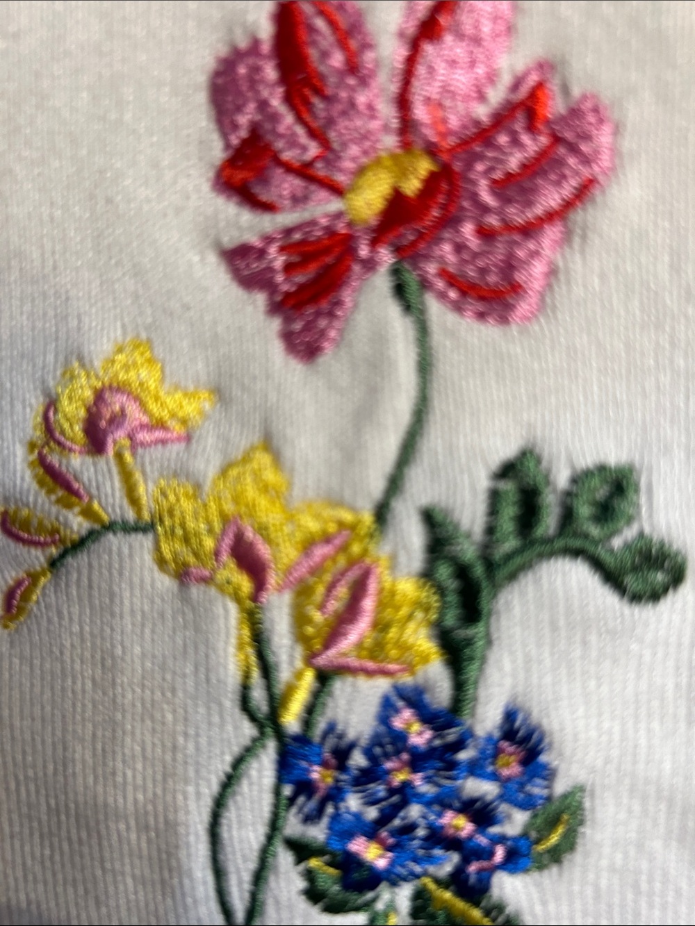 Free Assembly White Floral Embroidered Short-Sleeve Cardigan - Picture 10 of 16